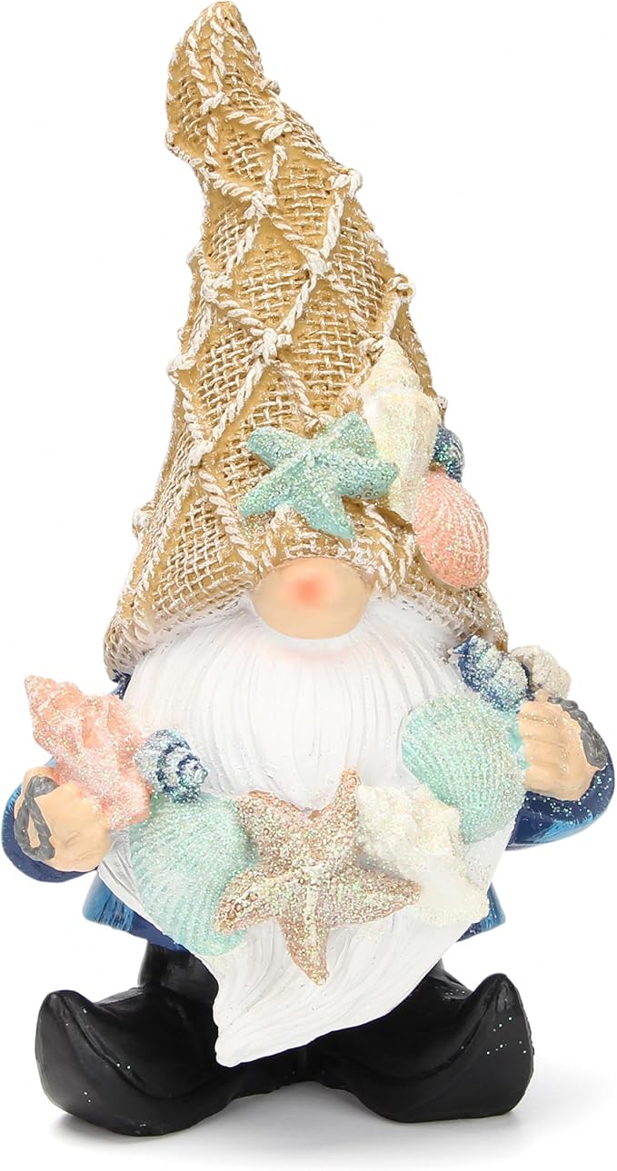 Leekung Garden Gnomes Statues - Outdoor Funny Garden Decor - Ocean Gnomes for Indoor/Outdoor, Beach, Patio, Lawn, Yard, Porch, Bookshelf Gifts