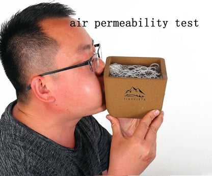 8.26” Large Bonsai Pots with Drainage Breathable Rough Pottery Planter Sand-Textured Short Legs Bonsai Tree Pots Ceramic for Indoor Plants Succulent