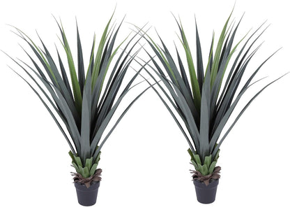 44inch Artificial Agave Plant Potted Plants Fake Agave Plant for Home Office Garden Indoor Outdoor Decoration (2PACK)