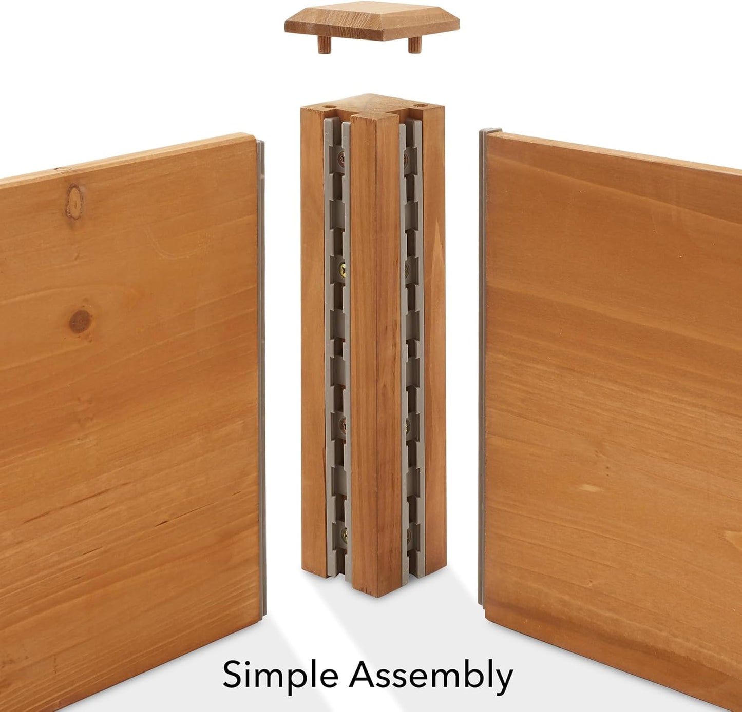 Casafield Outdoor Raised Garden Bed - Wooden Planter Box for Vegetables, Grass, Lawn, and Yard - 96 x 28 x 10, Natural