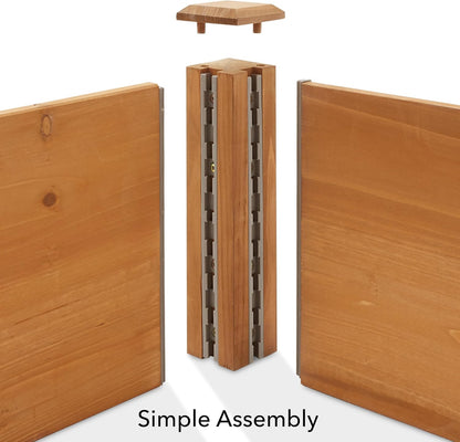 Casafield Outdoor Raised Garden Bed - Wooden Planter Box for Vegetables, Grass, Lawn, and Yard - 96 x 28 x 10, Natural