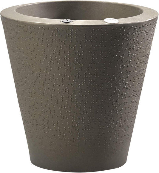 Crescent Garden Dot TruDrop Indoor/Outdoor Planter, Self-Watering Plant Pot, 20 Inches, (Old Bronze)