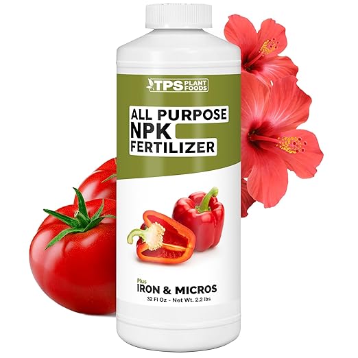 All Purpose NPK Fertilizer, Complete NPK Liquid Plant Food for All Plants, 32 oz (1 Quart)