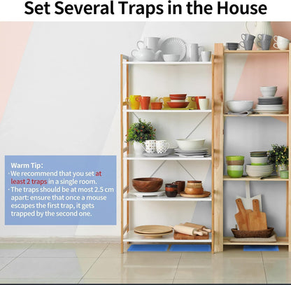 LULUCATCH Super Glue Traps 36 Pack for Mice & Snakes, Larger, Heavier Sticky Traps with Non-Toxic Glue. Sticky Mouse Traps Indoor, Easy to Set, Pet Safe Pest Control