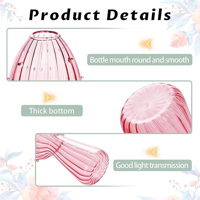 Plant Propagation Station, Set of 6 Colored Mushroom Vase, Propagation Stations, Small Plant Terrarium, Unique Crystal Mushroom Jars for Plants for Hydroponics Home Garden Office Decoration (Colorful)