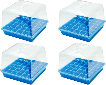 Bootstrap Farmer Countertop Seed Starter Kit in Blue, Reusable 1010 Tray Bundle with Inserts and Humidity Dome