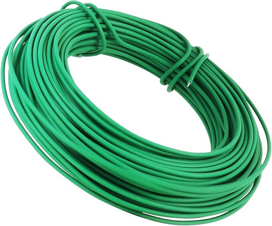 100 Feet Green Soft Plant Tie - 2.5mm Flexible Twist Garden Wire for Climbing Plants, Tomatoes, Bonsai & Office/Home Organizing