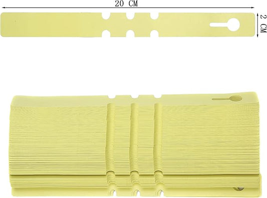 200 Pcs Yellow Plastic Plant Tags with a Marker Pen, Wrap Around Hanging Tree Tags Nursery Garden Labels Waterproof Nursery Garden Stakes, 2x20cm