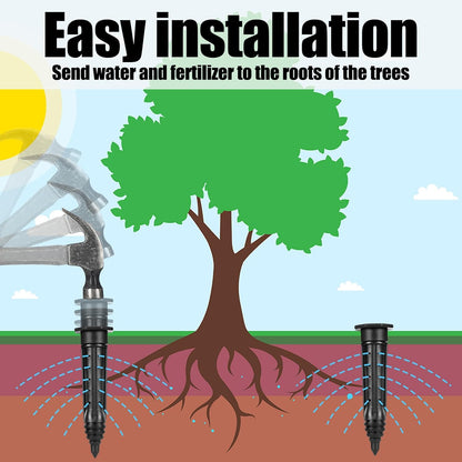 9 Pack Garden Watering Stake Large UV-Protected ABS Plastic Deep Root Irrigation Spike for Trees, Shrubs, Bushes, Shrubs, Flowers, Fruits, Vegetables, Potted Plants (8 Inch)