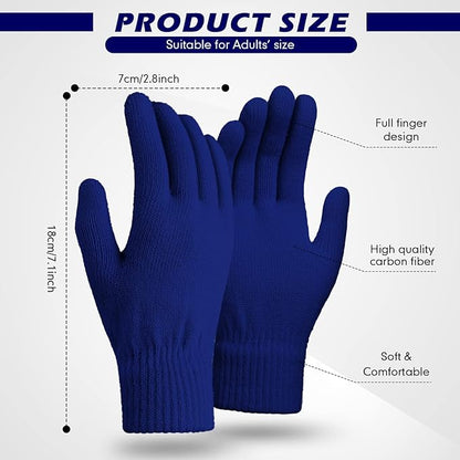 SATINIOR Magic Winter Gloves Unisex Gloves Knit Stretchy Mitten Full Fingers Warm Mitten for Men Women Sports