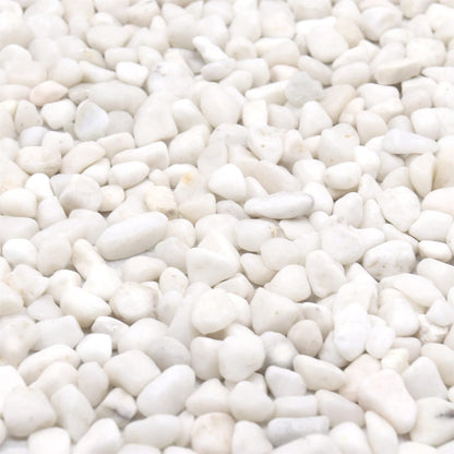 White Rocks - 3/8 Inch. Decorative Polished Pebbles for Garden, Succulents, Vase Fillers (XSM 0.375 Inch - 5 lbs) perfection