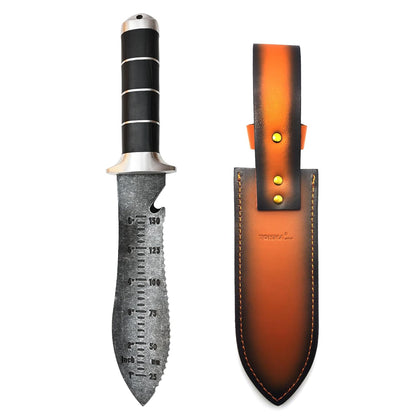 TONMA Hori Hori Garden Knife [Made in Japan] Heavy Duty Stainless Steel Japanese Hori Knife with Sheath Garden Tools for Weeding, Digging, Cutting, Pruning, 7.25-Inch Blade, Full Tang