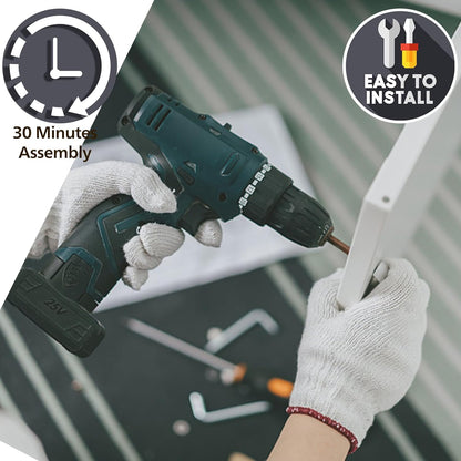 24.4" H Metal Locker Storage Cabinet with 1 Doors, Pantry with Shelves, Storage Cabinet with Adjustable Leveling Foot for Kitchen, Employees, Office, Kids Locker