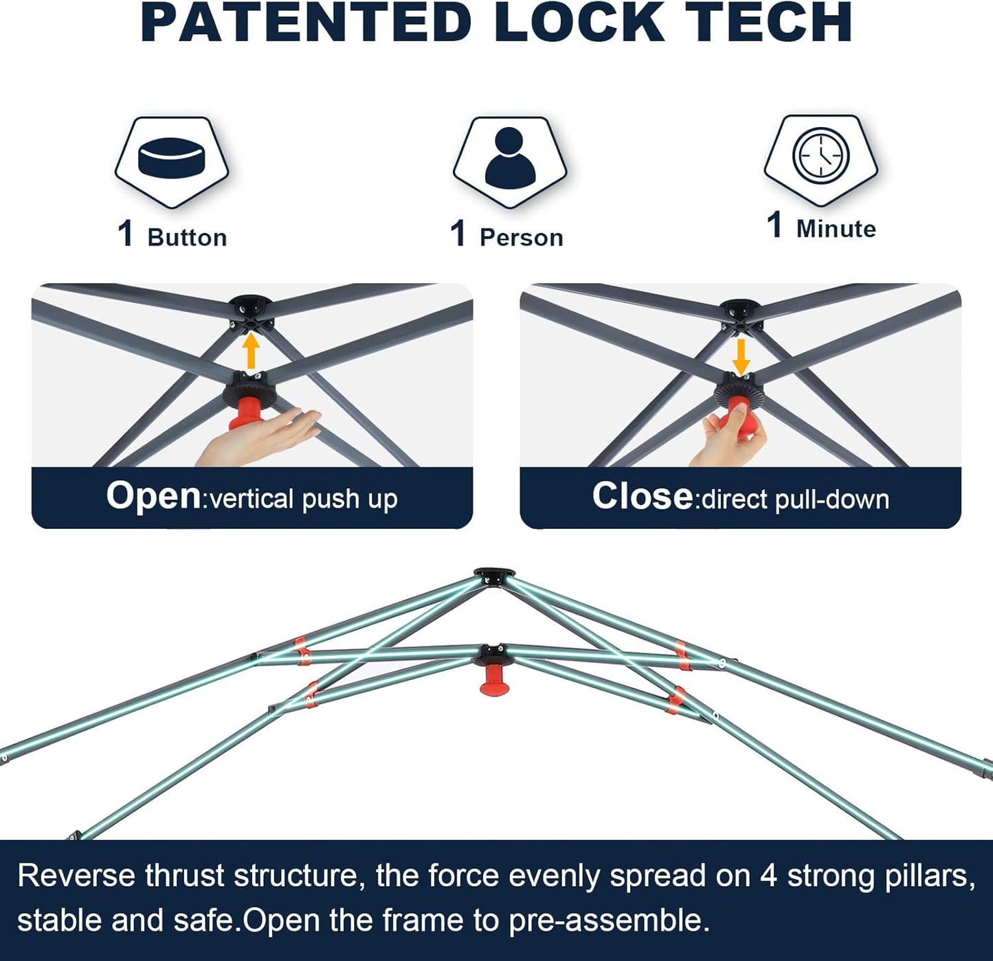 COOSHADE Pop Up Canopy Tent, 10x10 Easy Setup Instant Canopy Sun Shelter Beach Tent, Portable Sports, Brown