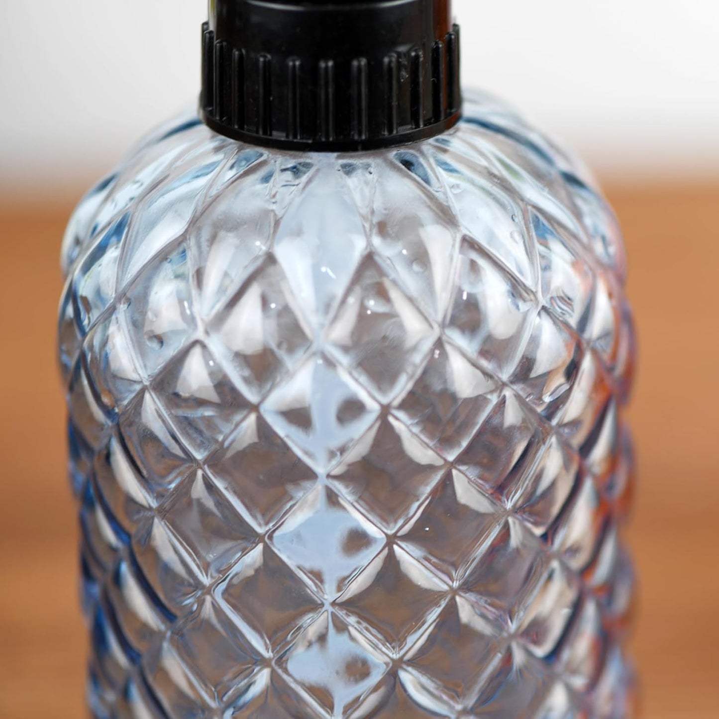 Glass Handheld Spray Bottle - 12oz Refillable Bottle ，Adjustable Nozzle Watering Can for Garden Plants Cleaning Solutions (Blue)