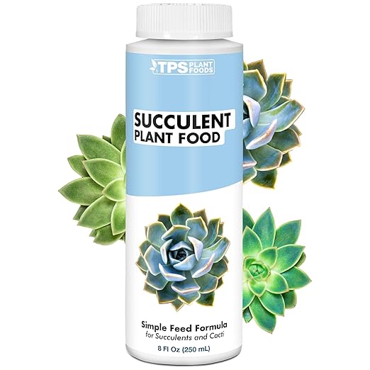 Succulent Plant Food for Succulents, Cactus, Jade and Aloe, Liquid Houseplant Fertilizer 8 oz (250mL)