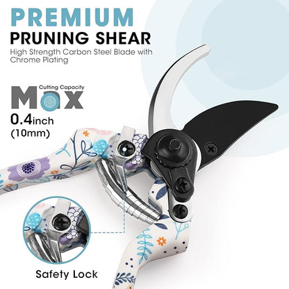 WORKPRO 5PCS Garden Tool Set, Aluminum Heavy Duty Gardening Tool Set with Bag, Outdoor Garden Hand Tools, Gardening Gifts