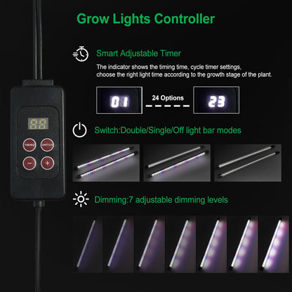 TONYFUL Seed Starter Tray with Grow Light, 60-Cell Seed Starter Kit with 4.07” Humidity Dome, Indoor Seedling Starter Tray, Seed Starting Tray for Plant Germination, Seeds Growing