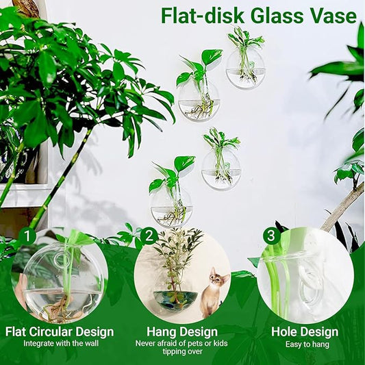 Propagation Station, Plants Terrarium, Plants Lover Gifts for Women,Plant Cutting Holder Home décor,Gifts for Women,House Warming New Home-4 Moon Shape