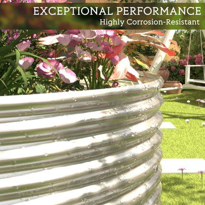 FRIZIONE 2pcs Tall Galvanized Raised Garden Bed Outdoor,Steel Garden Bed for Vegetables,Above Ground Garden Box for Flower,Metal Raised Beds for Gardening - 4x2ft