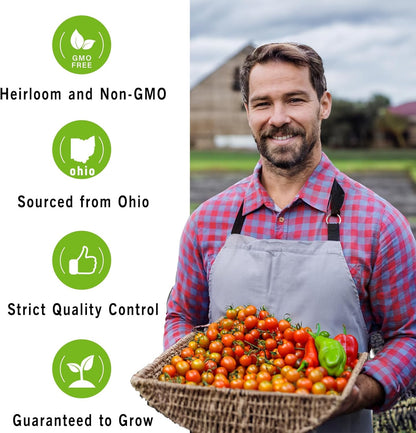 Heirloom Tomato Seed Pod Kit for AeroGarden, idoo, Ahopegarden, MUFGA with Red Heirloom/Golden Harvest Cherry Tomato, Roma/San Marzano/Yellow Pear Tomato - Compatible with All Hydroponics (7-Pod)