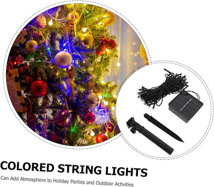 Outdoor Solar String Lights LED Warm White Solar Powered Garden Patio Balcony Decorative Lights with Easy Installation Weatherproof Design