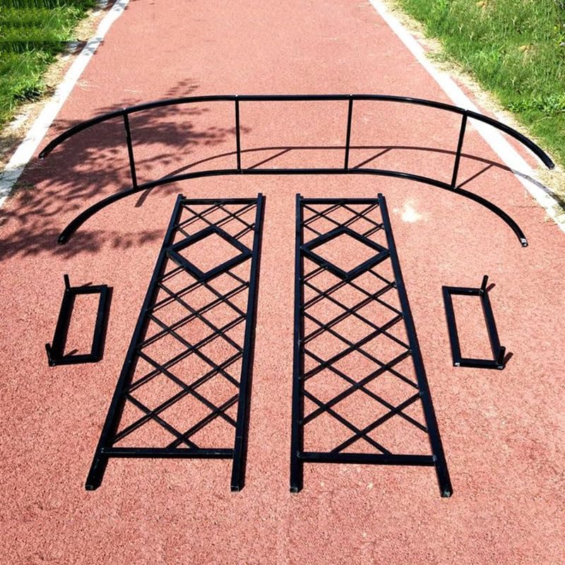 Heavy Duty Steel Garden Arbor & Trellis Arch for Grape Vines Climbing Plants Pergola Outdoor Theme Decoration Archway 180cm 260cm 340cm 140cm (Color : Black, Size : 118" W x 91" H)