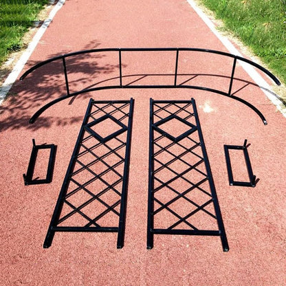 Heavy Duty Steel Garden Arbor & Trellis Arch for Grape Vines Climbing Plants Pergola Outdoor Theme Decoration Archway 180cm 260cm 340cm 140cm (Color : Black, Size : 134" W x 91" H)
