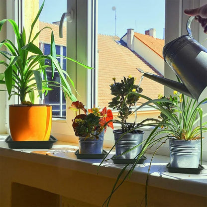 Square Plant Saucer 20 22 Inch 3 Pack, Extra Large Plant Saucer, Deep Plant Trays for Pots, Duty Plastic Plant Water Tray, Planters for Indoors and Outdoors Plants (20 inch Black)