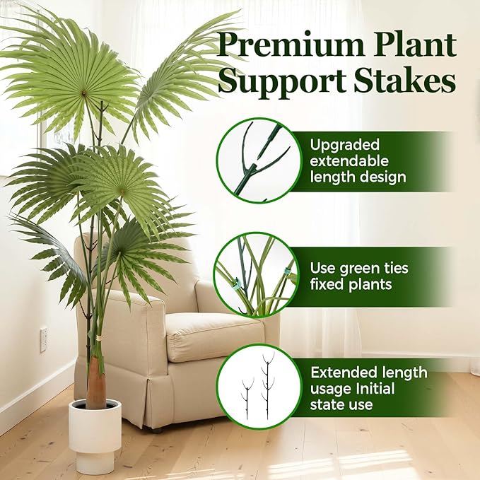 10 Packs Stackable Monstera Plant Support Stakes, Garden Trellis Plants Stakes for Indoor Outdoor Use, Plant Sticks Support Structures for Climbing Plants, Pots, Monstera, Pothos, Philodendron
