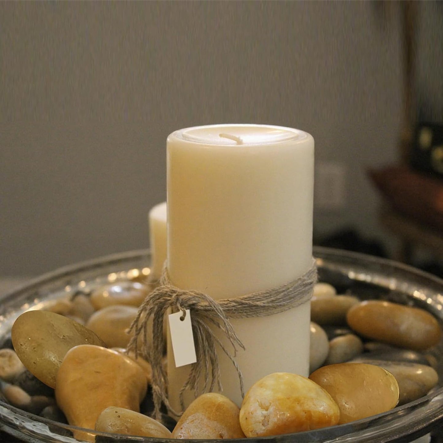 20 lbs Yellow River Rocks for Garden, 2-3 Inch Polished Pebbles for Indoor Plants, Decorative Rocks Stones for Landscaping, Plants, Vases, Aquariums, Fountains, Pathways and Backyard