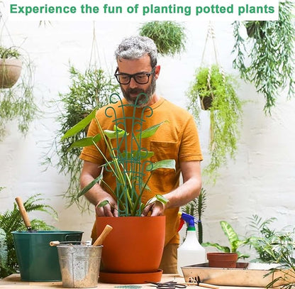 Plant Trellis for Potted Plants 12 Pack Stackable Indoor Outdoor Climbing Houseplant Support with Garden Wire for Pothos Hoya Ivy Flower