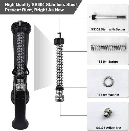 Hose Nozzle 2 Pack, Full Size Pistol Grip Water Nozzle Sprayer with Threaded Front, High Pressure Nozzle, Adjustable Spray Water Flow for Watering Plants, Showering Pet, Washing Car, Cleaning