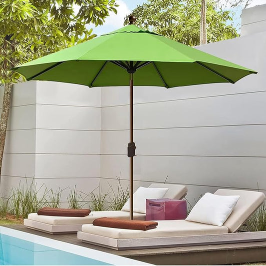 EliteShade USA 10-Year-Non-Fading 10Ft Market Umbrella Patio Umbrella Outdoor Table Umbrella with Ventilation, Macaw Green