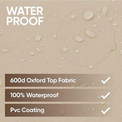 loriano 3-Seater Patio Furniture Covers, 100% Waterproof for Outdoor Sofa, Loveseat, Seat, Couch, Heavy Duty 600D Oxford Fabric, Premium PVC Coating for Sun Fade Resistance 83" W x 40" D x 30" H