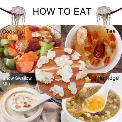 DABC OAK LAND Wild Peach Gum, Snow Swallow, Snow Lotus Seed (Saponified Rice) Beauty, Detox and Dampness Set, 100% Natural Boosting for Skin & Health, Food Additives Free 1LB each bag, total 3LB