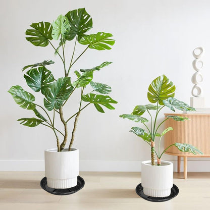 6 Pack of Plant Saucer 6 inch, Heavy Duty Plastic Flower Pot Saucers, Plant Drip Trays for Indoors Outdoor, Plant Water Tray for Planters, Black