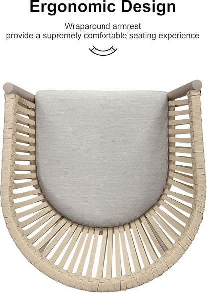 PURPLE LEAF 13 Pieces Oversized Outdoor Dining Set with Patio Aluminium Dining Table and Wicker Chairs Modern Furniture Cushions Sets for Backyard Indoor Decor Kitchen Champagne