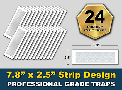 MaxGuard Glue Trap Strips (24 Traps) Non-Toxic Extra Sticky Glue Board Pre-Baited with Fruity Scent Attractant Trap & Kill Insects, Bugs, Spiders, Crickets, Scorpions, Cockroaches, Centipedes, Mice