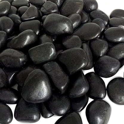 20 Pounds Black Natural Decorative River Pebbles, 2-3 Inch Black Ornamental River Pebbles for Garden Landscaping, Home Décor, Outdoor Paving, Fountain Decoration.