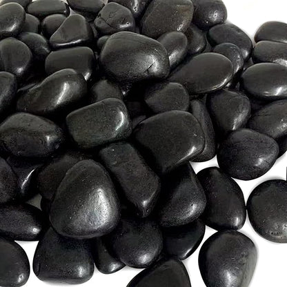 40 Pounds Black Natural River Pebbles – 2-3 Inch Decorative Black Ornamental River Pebbles for Garden Landscaping, Home Décor, Outdoor Paving, Fountain Decoration