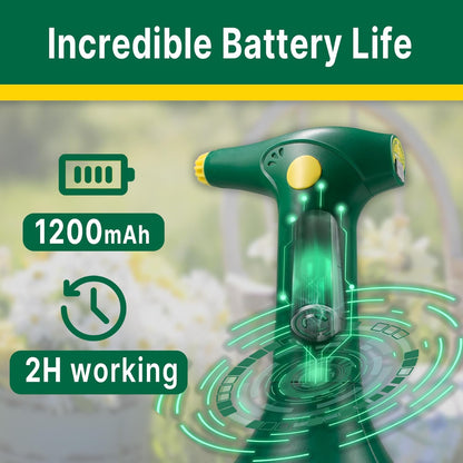 T TOVIA: Garden Sprayer 1 Liter Battery Spray Bottle Powered Electric, Rechargeable, Portable Garden and Plant Sprayer, Mister, for Outdoor and Indoor Plants,Cleans and Gardens, Handheld Powered