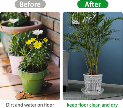 TITE Plant Saucer Heavy Large Planter Durable Thicker Plastic Plant Trays for Indoors and Outdoor,Plant Saucer Drip Trays (Transparent, 14 inch)