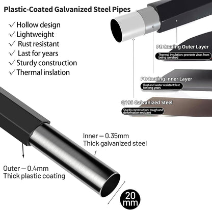 Twira Garden Arch Trellis, 7.9FT(240cm) Metal Garden Arbor Trellis for Climbing Plants Outdoor, Large Wedding Arch for Ceremony, Black Archway Trellises Decoration for Lawn, Patio, Backyard