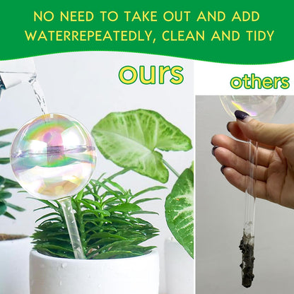 13 oz Up 2 Weeks Large Plant Watering Globes - Self Watering Bulbs for Indoor & Outdoor Plants, Glass Water Globes, Slow Watering for Plants While Away, Self Watering Planter Insert 4 Pack