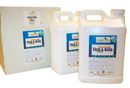 Omri Listed Fish & Kelp Fertilizer by GS Plant Foods (5 Gallons) - Organic Fertilizer for Vegetables, Trees, Lawns, Shrubs, Flowers, Seeds & Plants - Hydrolyzed Fish and Seaweed Blend (5 Gallon)