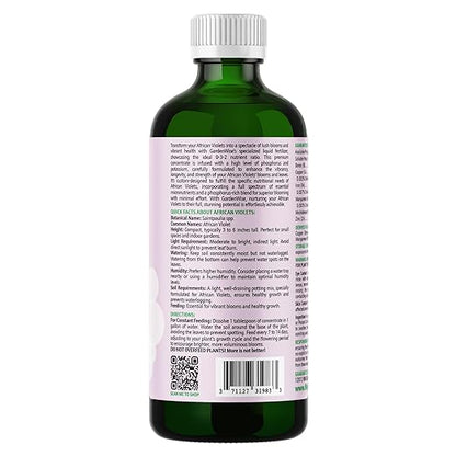 0-3-2 African Violet Fertilizer for Indoor Plants: Concentrated Plant Food – Plant Fertilizer, Bloom Booster for All Violets, Indoor Flowering Plants, Vigorous Growth and Blooming (16 OZ)