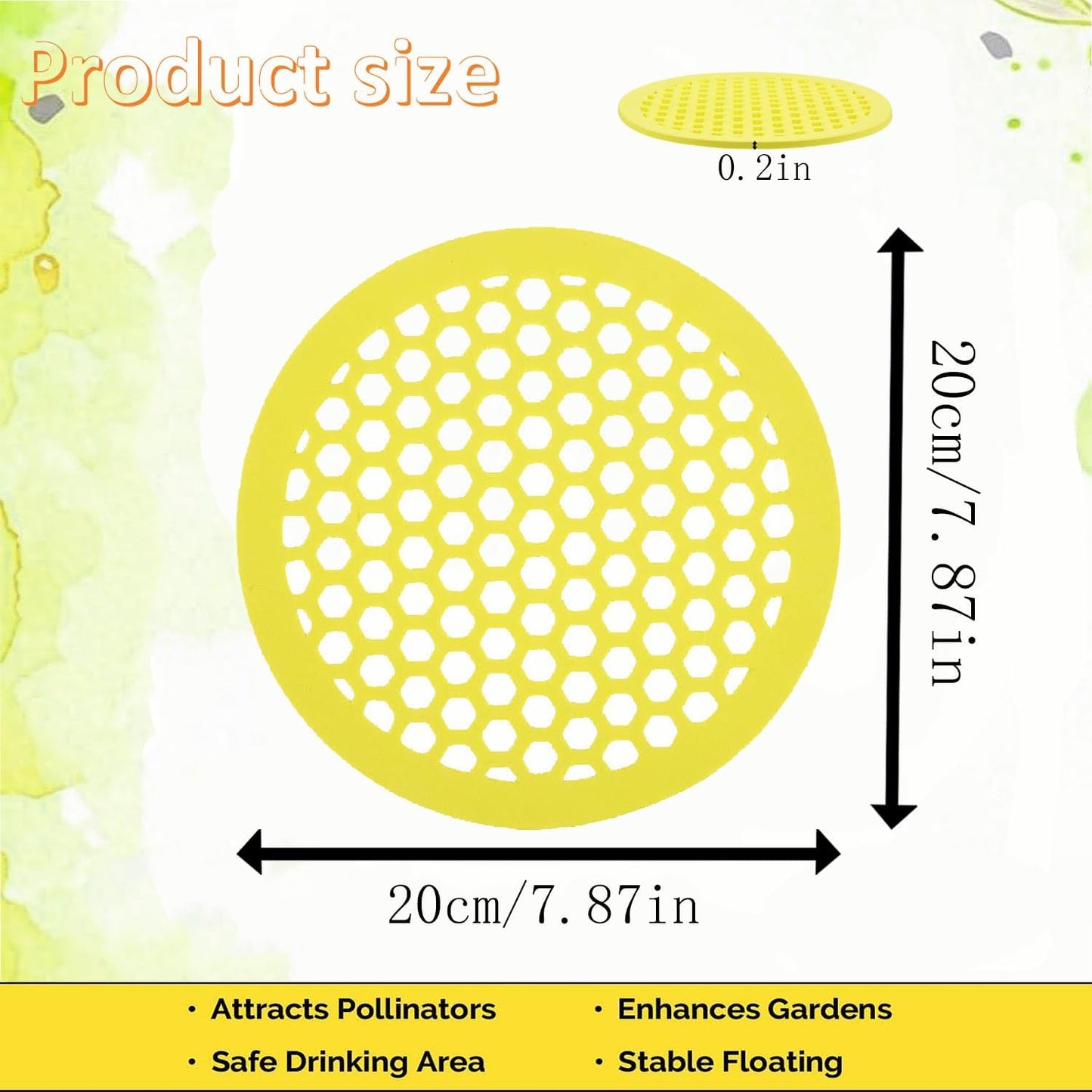 4 Pack Floating Bee Watering Station for Garden, Butterfly Feeder Bee Waterer Wildlife Baths Pollinator, Outdoor Pool & Garden Decor(Classic Round)