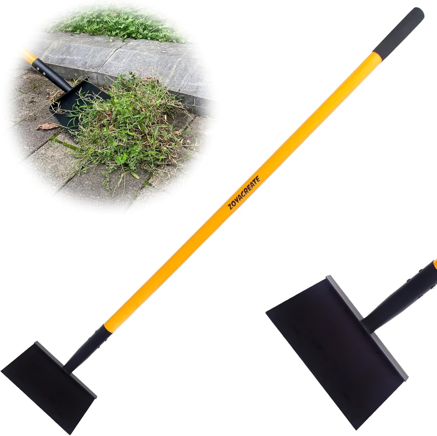 Multifunctional Cleaning Shovel, Heavy Duty Flat Square Spade Tool for Garden Outdoor Landscaping Weeding -51Inch