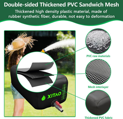 XITAO 29Gal Water Storage Bladder w/Water Level Indicator, Large Capacity Foldable Water Storage Containers, Portable Emergency Water Tank Water Bag for RVs, Fire Prevention, Irrigation